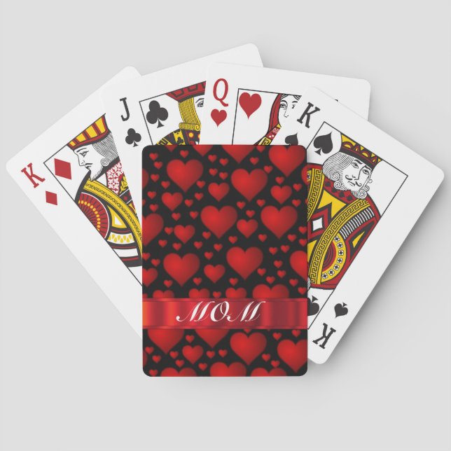 Jeu De Cartes Texte de la mère de coeur rouge (dos)