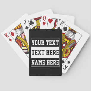 Jeu De Cartes Texte de nom personnalisé cadeau personnalisé