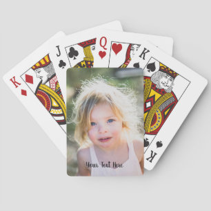Jeu De Cartes Texte de script mignon et photo personnalisée