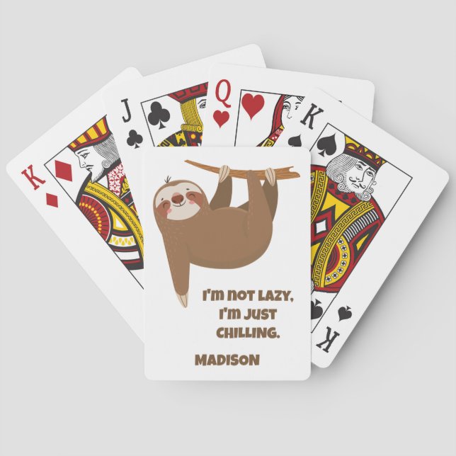 Jeu De Cartes Texte et couleur personnalisés (dos)