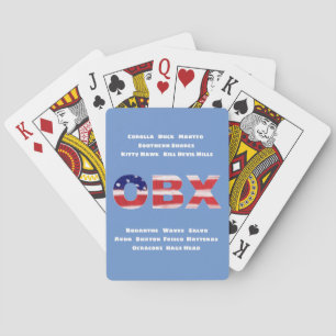 Jeu De Cartes Texte et villes du drapeau OBX   