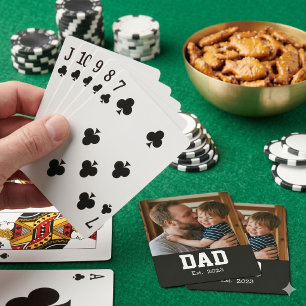 Jeu De Cartes Texte moderne gras personnalisé par papa