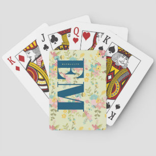 Jeu De Cartes Texte modifiable personnalisé rose jaune