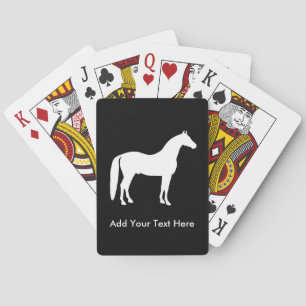 Jeu De Cartes Texte personnalisable élégant de cheval blanc