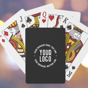 Jeu De Cartes Texte personnalisable & Votre logo ou image téléch