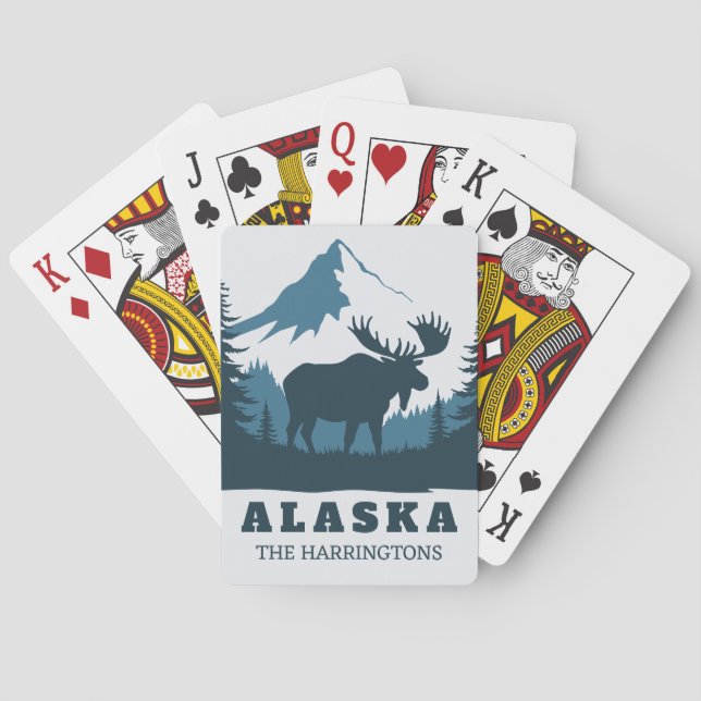 Jeu De Cartes Texte personnalisé ALASKA (dos)