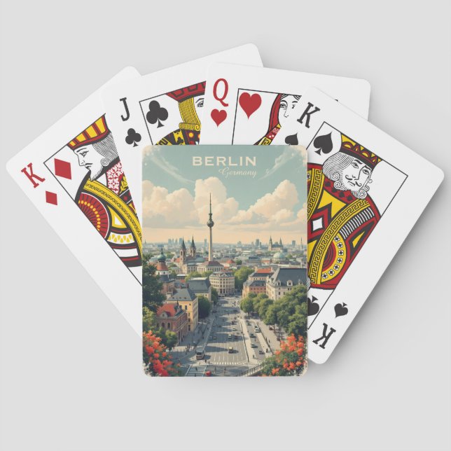Jeu De Cartes Texte personnalisé Berlin, Allemagne (dos)
