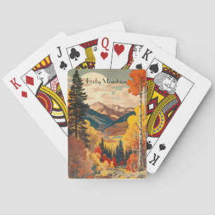 Jeu De Cartes Texte personnalisé d'automne vintage dans les mont