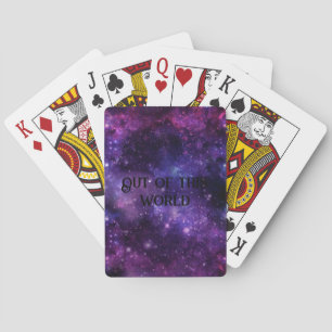 Jeu De Cartes Texte Personnalisé Galaxie Nebula Lecture Cartes