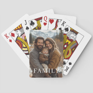 Jeu De Cartes Texte personnalisé Photo de famille