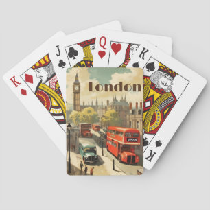 Jeu De Cartes Texte personnalisé Vintage Londres Big Ben