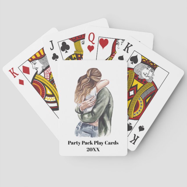 Jeu De Cartes Texte vertical personnalisé photo complète - Carte (dos)