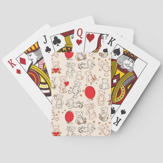 Jeu De Cartes Texture avec Nounours (dos)