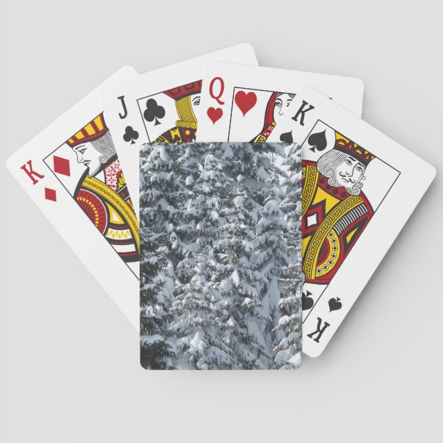 Jeu De Cartes Texture de l'arbre à neige (dos)