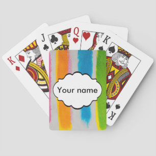 Jeu De Cartes Texture de rayures d'aquarelles