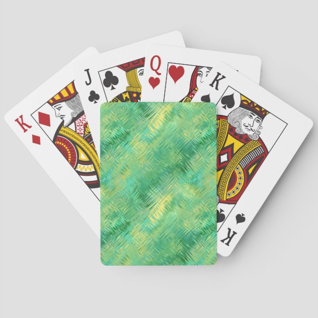 Jeu De Cartes Texture du verre vert d'émeraude (dos)