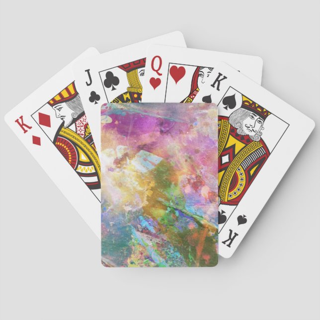Jeu De Cartes Texture grunge abstraite avec la peinture 3 (dos)