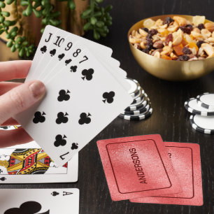 Jeu De Cartes Texture iridescente rouge scintillante