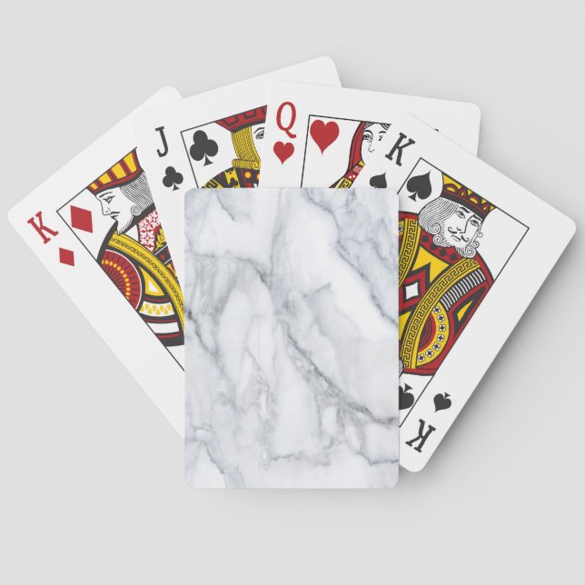 Jeu De Cartes Texture Marbre blanc (dos)