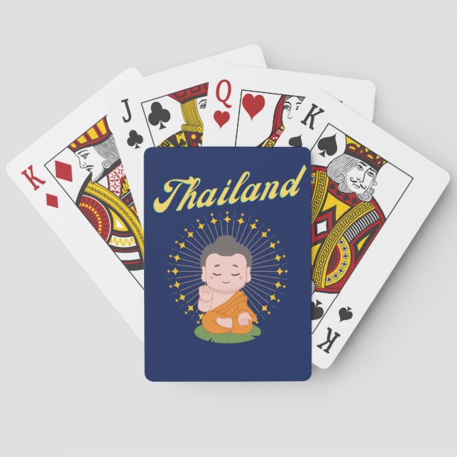 Jeu De Cartes Thaïlande Moine bouddhiste mignon (dos)