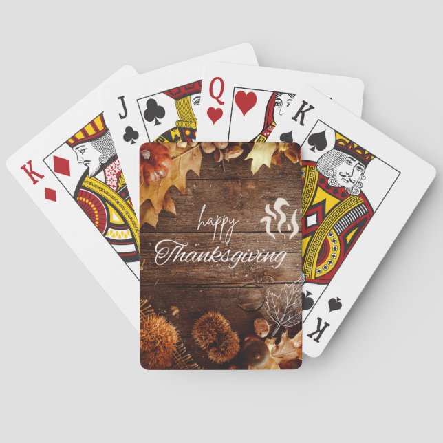 Jeu De Cartes Thanksgiving Classic Playing Cartes (dos)