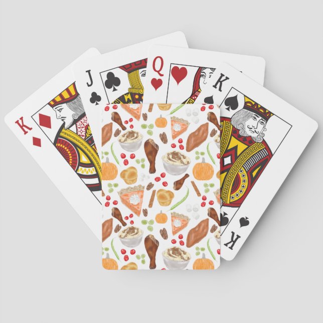 Jeu De Cartes Thanksgiving Foods Jouer Des Cartes (dos)