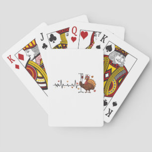 Jeu De Cartes Thanksgiving Heartbeat Turkey Nurse Pulse Fall RN