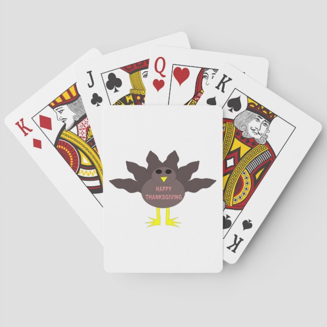 Jeu De Cartes Thanksgiving Plucked Turkey Jouer aux cartes (dos)