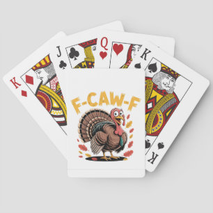 Jeu De Cartes Thanksgiving Turquie Cawing F-Caw-F Funny Crow