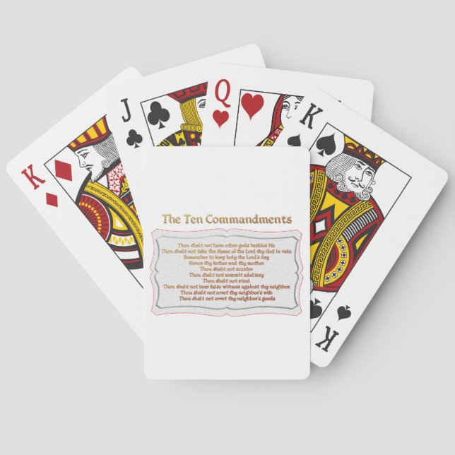 Jeu De Cartes The 10 Commandments (dos)