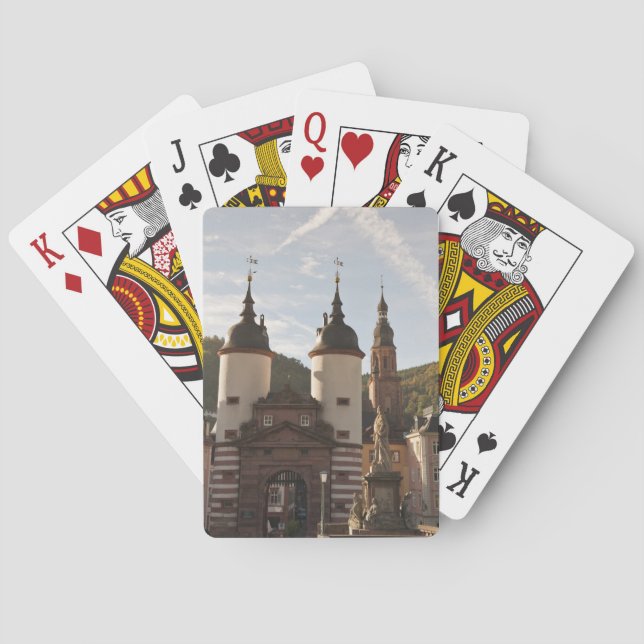 Jeu De Cartes The Alte Brucke in Old Town, Heidelberg, Germany (dos)