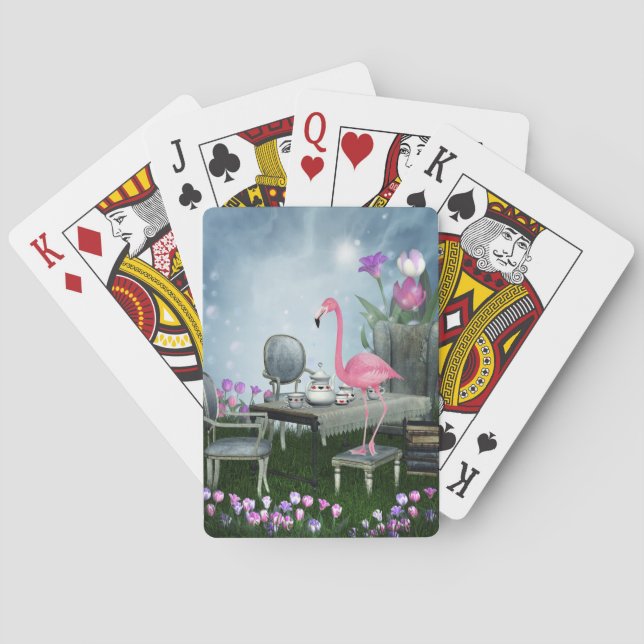 Jeu De Cartes Thé dansant du flamant rose au pays des merveilles (dos)