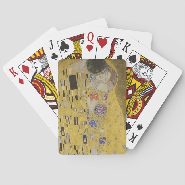 Jeu De Cartes The Kiss, Art Nouveau Oil Painting, Gustav Klimt (dos)