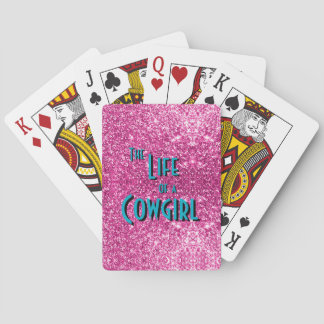Jeu De Cartes The Life of a Cowgirl - Pink Glitter Version
