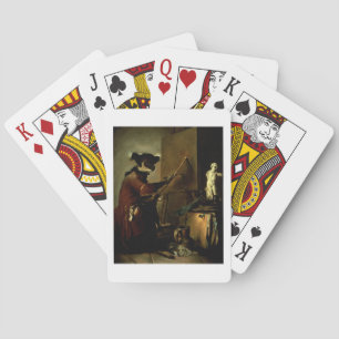Jeu De Cartes The Monkey Painter, 1740 (oil on canvas)