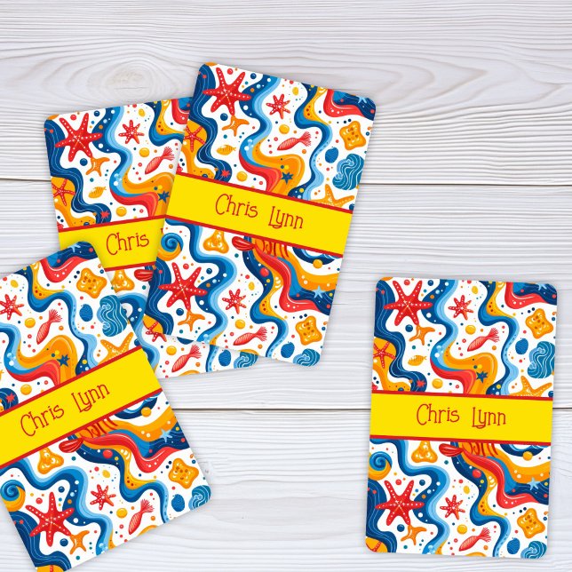 Jeu De Cartes Thème abstrait de plage avec étoile de mer (Créateur téléchargé)