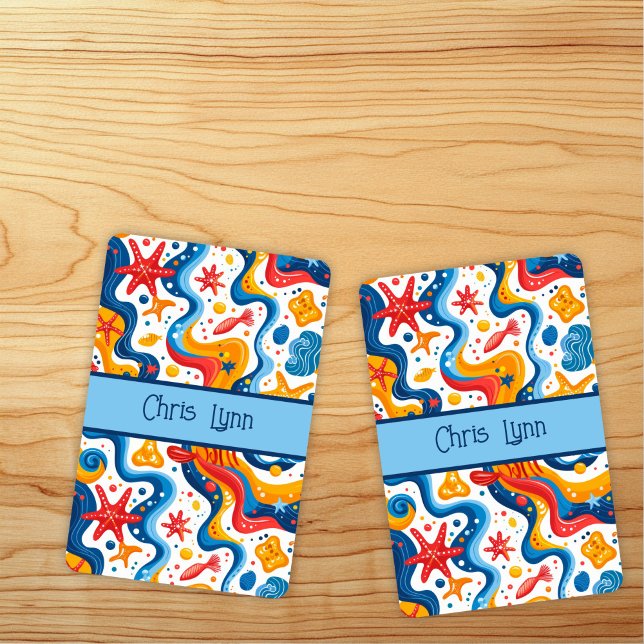 Jeu De Cartes Thème abstrait de plage avec étoile de mer (Créateur téléchargé)