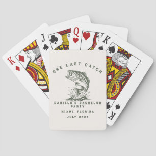 Jeu De Cartes Thème de pêche Fête de bachelor sur mesure