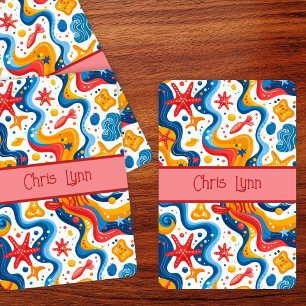 Jeu De Cartes Thème de plage Abstrait avec Starfish