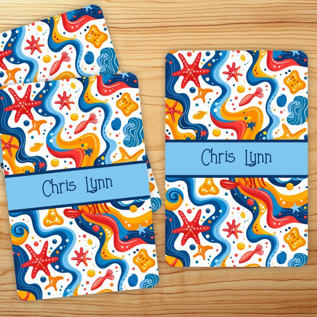 Jeu De Cartes Thème de plage Abstrait avec Starfish (Créateur téléchargé)