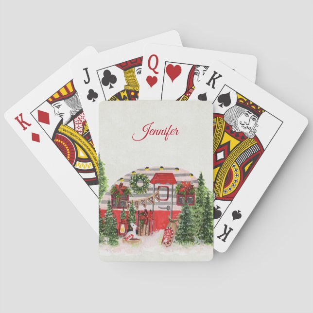 Jeu De Cartes Thème extérieur du camping de Noël Trailer (dos)