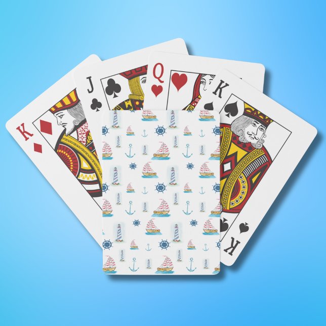 Jeu De Cartes Thème Nautique Aquarelle (Créateur téléchargé)
