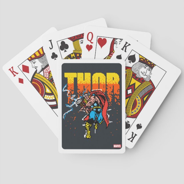 Jeu De Cartes Thor Pixelé (dos)