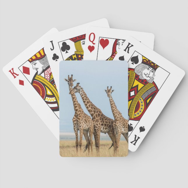 Jeu De Cartes Three Giraffes Posing (dos)