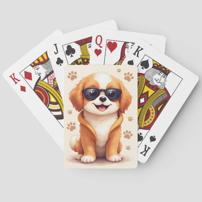Jeu De Cartes Tibétain Spaniel drôle Kawaii Chien (dos)