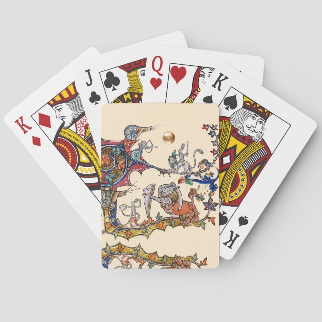 Jeu De Cartes TIERS ESCALIERS DE GUERRE BESTIAIRE MÉDIÉVALE, Rab (dos)