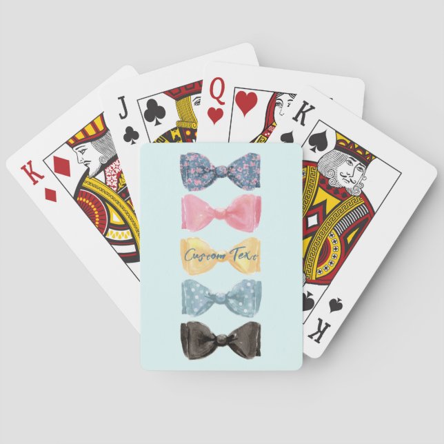Jeu De Cartes Ties papillons personnalisés (dos)