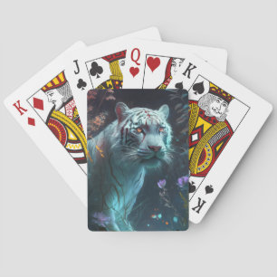 Jeu De Cartes Tiger Animal Portrait Peinture Faune À L'Extérieur