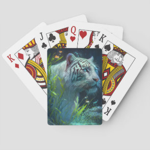 Jeu De Cartes Tiger Animal Portrait Peinture Faune À L'Extérieur