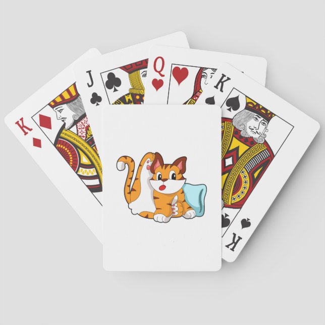 Jeu De Cartes Tiger chat avec Coussin (dos)